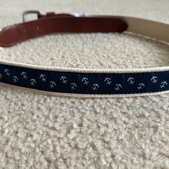 Mens J Crew Belt - Anchor Print Size 34 - Picture 4 of 4
